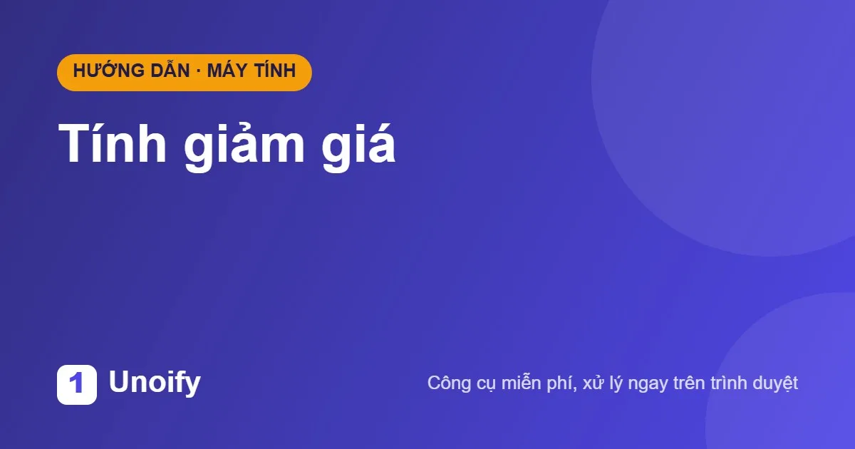 Ảnh minh hoạ hướng dẫn sử dụng Tính giảm giá trên Unoify